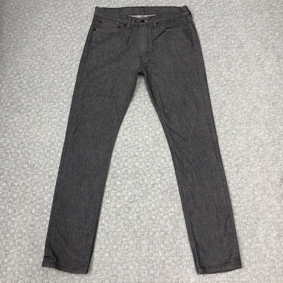 Levis 510 Jeans Mens 34x32 Gray Slim Straight Stretch Denim Skinny Pants Casual - Picture 1 of 13